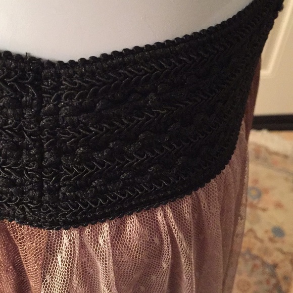 Free people beautiful sheer Midi skirt color beige - Picture 4 of 6